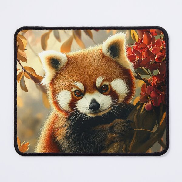 Item preview, Red panda on tree branch in Autumn - Wildlife photo 2 designed and sold by TheArtistOf2022.