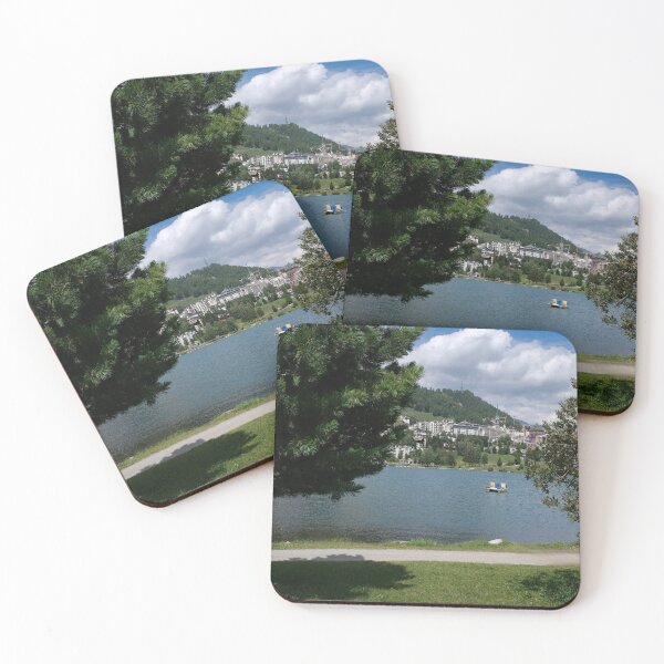 Item preview, view on the St Moritz lake in summer designed and sold by svanaerschot.