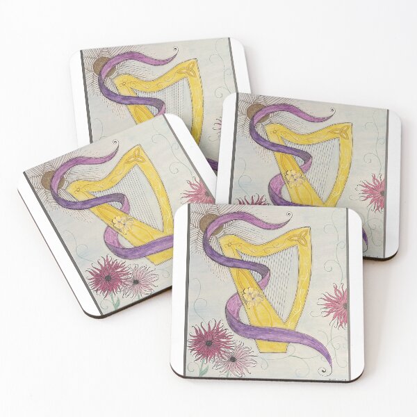 Item preview, Harp in Flowers with Ribbon designed and sold by Beth A. Stockdell.