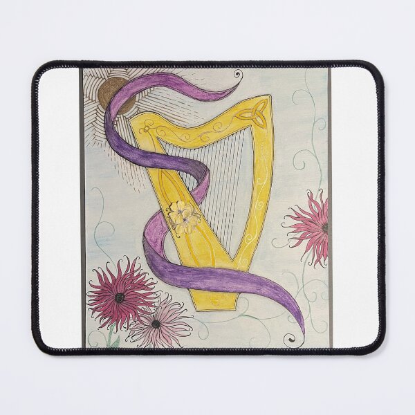 Item preview, Harp in Flowers with Ribbon designed and sold by Beth A. Stockdell.