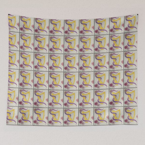 Item preview, Harp in Flowers with Ribbon designed and sold by Beth A. Stockdell.