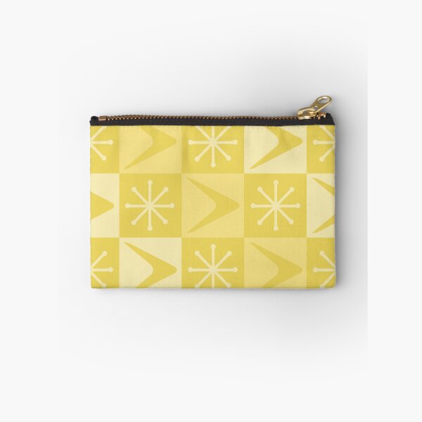 Item preview, Atomic Age Checkered Boomerangs Yellow designed and sold by thepixelgarden.