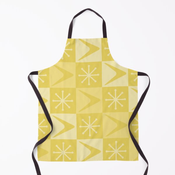Item preview, Atomic Age Checkered Boomerangs Yellow designed and sold by thepixelgarden.