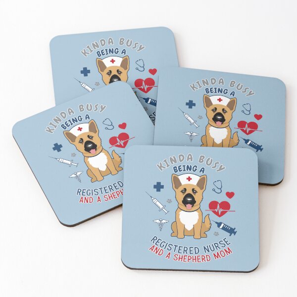 Item preview, Kinda Busy Being a Registered Nurse and a Shepherd Mom - Cute German Shepherd Nurse Design designed and sold by brindled.