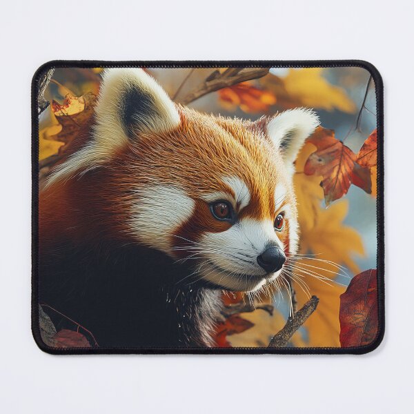 Item preview, Red panda on tree branch in Autumn - Wildlife photo 4 designed and sold by TheArtistOf2022.