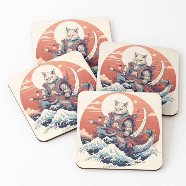 Item preview, Samurai Cat: Guardian of the Waves designed and sold by landletsy.