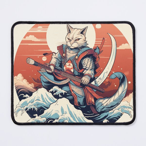 Item preview, Samurai Cat: Guardian of the Waves designed and sold by landletsy.