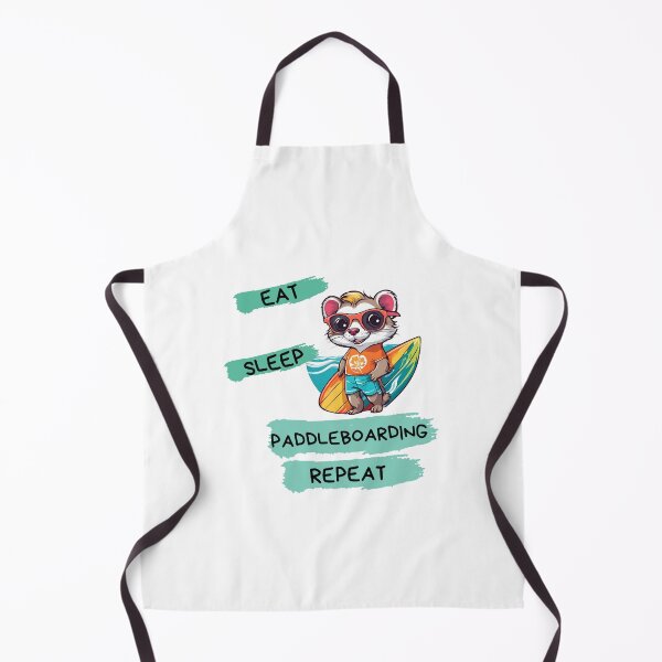 Item preview, Cute and fun cycle of life design with surfer ferret: "eat, sleep, Paddleboarding, repeat" designed and sold by StyleFused.