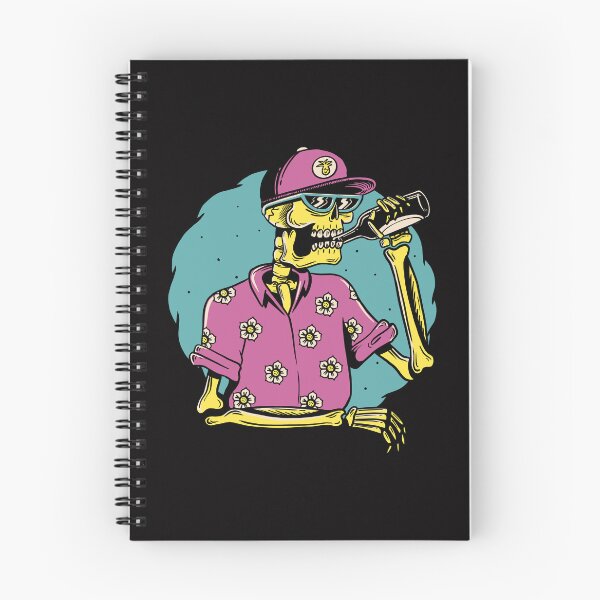 Item preview, Cool Skeleton Drinking Illustration Summer Vibes designed and sold by DrawHandArt.