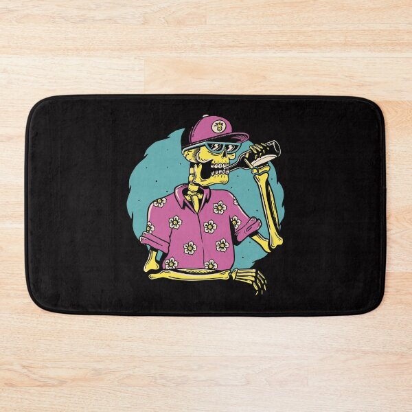 Item preview, Cool Skeleton Drinking Illustration Summer Vibes designed and sold by DrawHandArt.