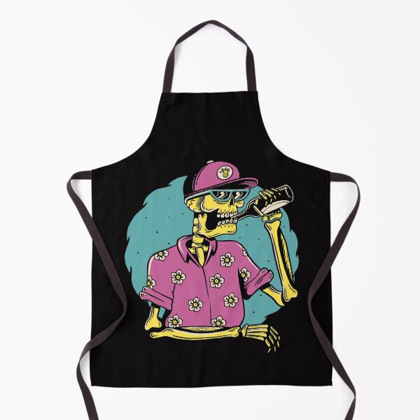 Item preview, Cool Skeleton Drinking Illustration Summer Vibes designed and sold by DrawHandArt.