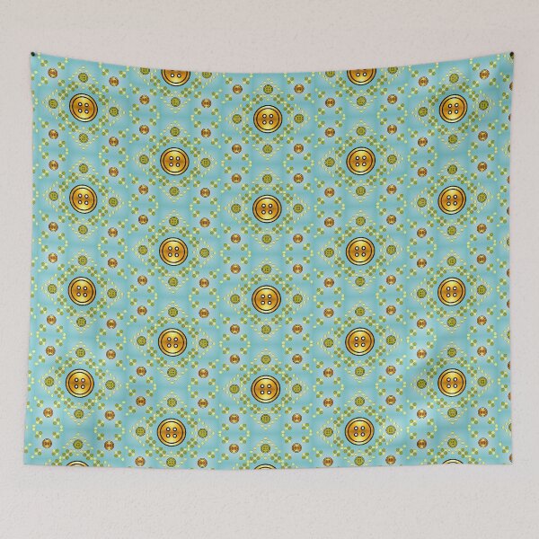 Item preview, Rainbow Buttons Variant Green Crosshatch designed and sold by phosfene.