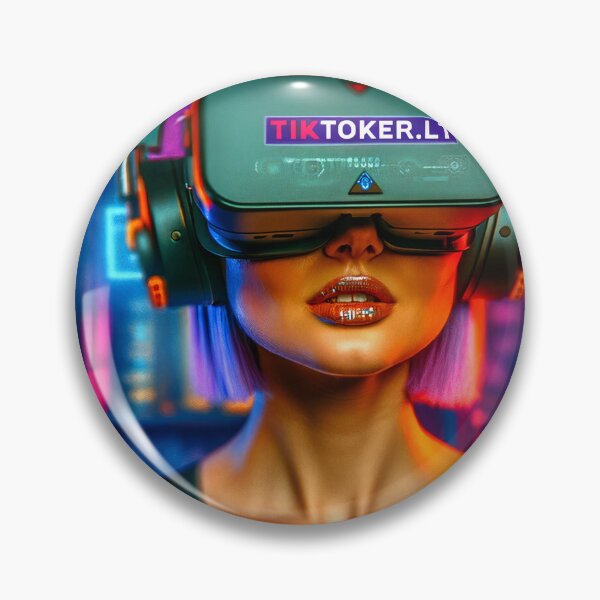 Item preview, Girl with virtual reality glasses designed and sold by tiktoker-lt.