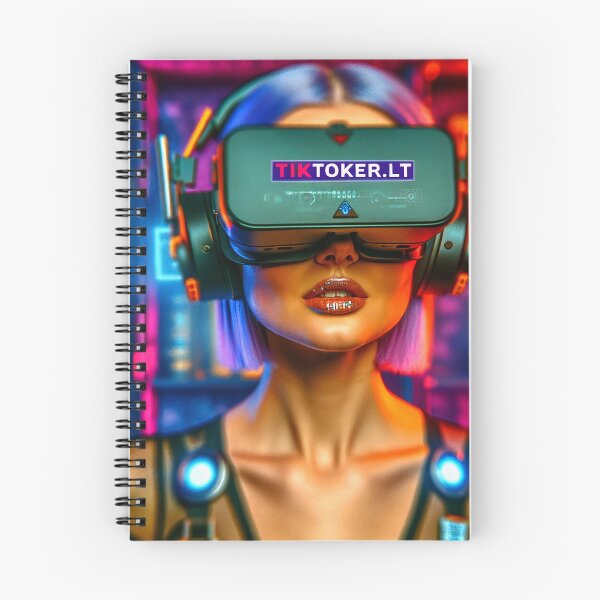 Item preview, Girl with virtual reality glasses designed and sold by tiktoker-lt.