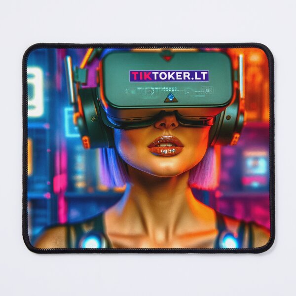 Item preview, Girl with virtual reality glasses designed and sold by tiktoker-lt.