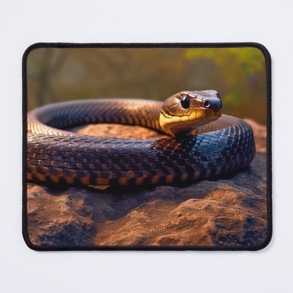 Item preview, A Coiled Snake resting on rock - Nature photo designed and sold by TheArtistOf2022.