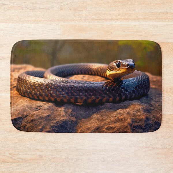 Item preview, A Coiled Snake resting on rock - Nature photo designed and sold by TheArtistOf2022.