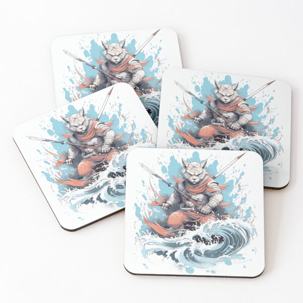 Item preview, Tidal Warrior: The Feline Samurai designed and sold by landletsy.