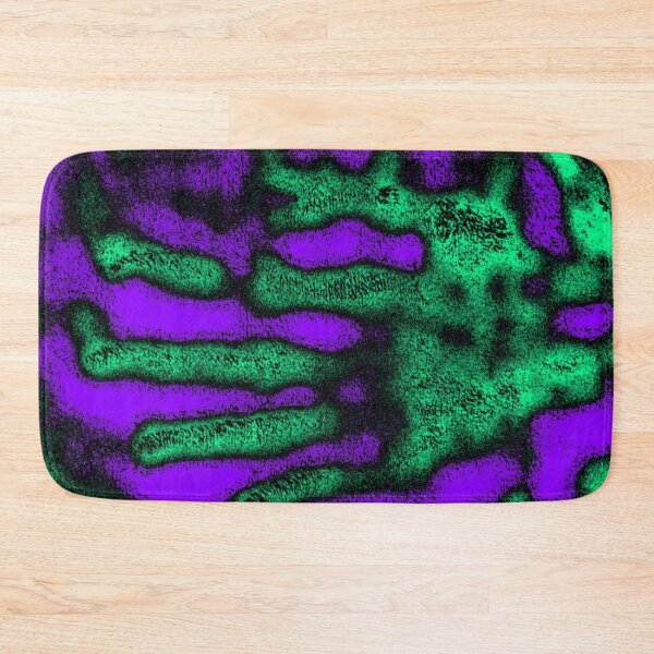 Item preview, Abstract Green Handprint on Purple Background designed and sold by SXW Designs.