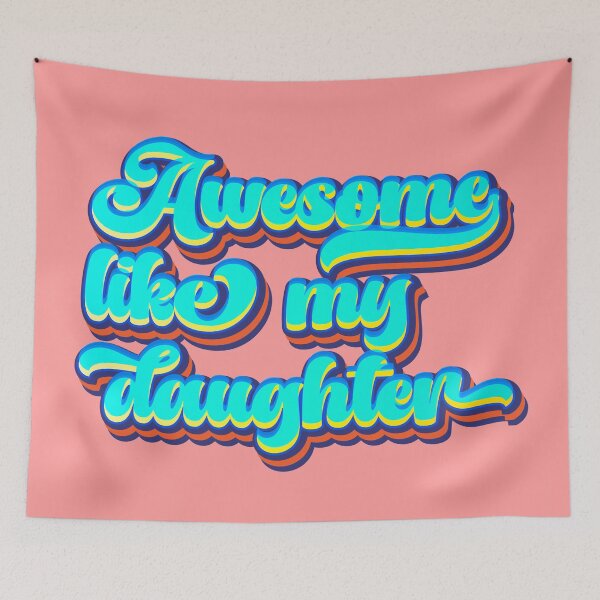 Item preview, Awesome like my daughter | Refreshing Gradient Lime Green designed and sold by Leo-Stride.