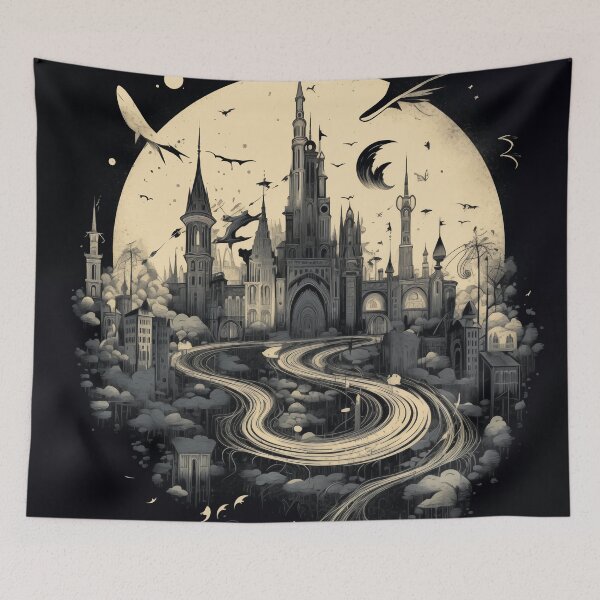 Item preview, Floating Gothic Metropolis designed and sold by landletsy.