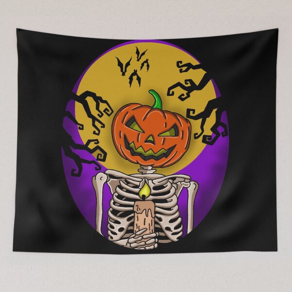 Item preview, Halloween Pumpkin Skeleton designed and sold by saffronsDesigns.