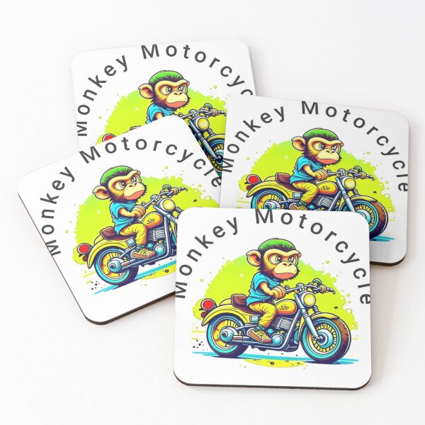 Item preview, Funny Monkey riding a motorcycle colorful designed and sold by Peroex 101.