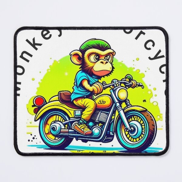 Item preview, Funny Monkey riding a motorcycle colorful designed and sold by Peroex 101.