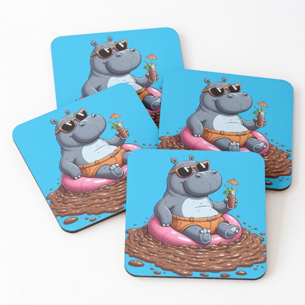 Item preview, Happy Hippo designed and sold by BugiDesignArt.