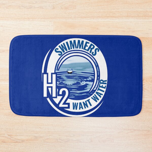 Item preview, "Swimmers Want Water" H2O Symbol Trendy Unique Design With Blue Water Photo designed and sold by AlphaBetulia.