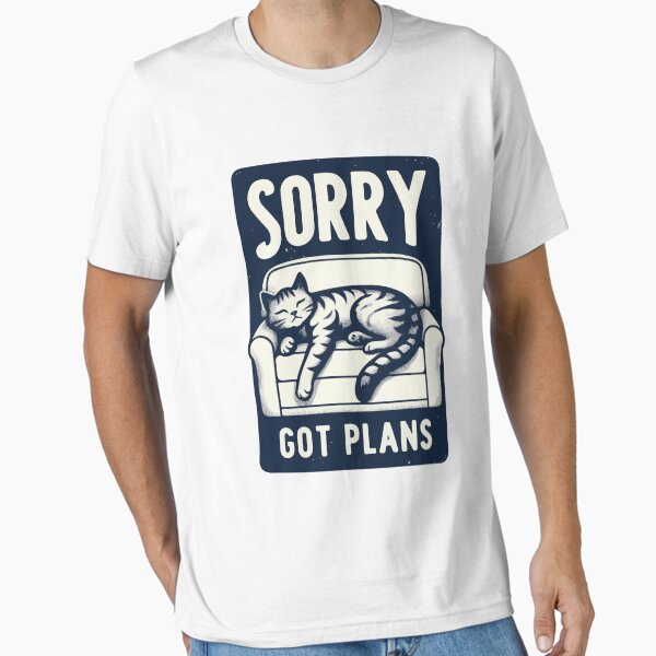 Item preview, Sorry Got Plans Retro Shirt For Cat Lovers designed and sold by DsSquere.