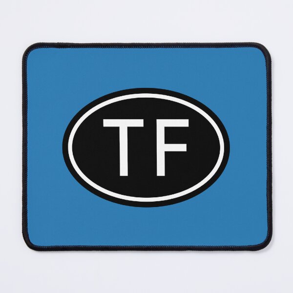 Item preview, TF Initials Monogram Oval White Letters designed and sold by Jeallan Designs.