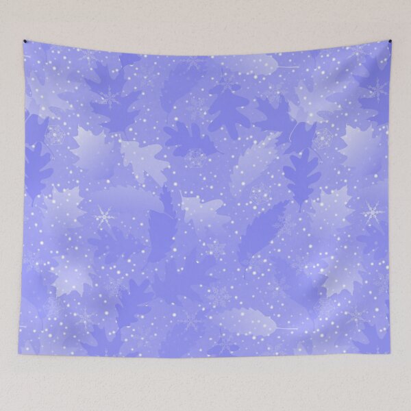 Item preview, Swirling Leaves in Snow at Night Lavender designed and sold by Art in My Loft.