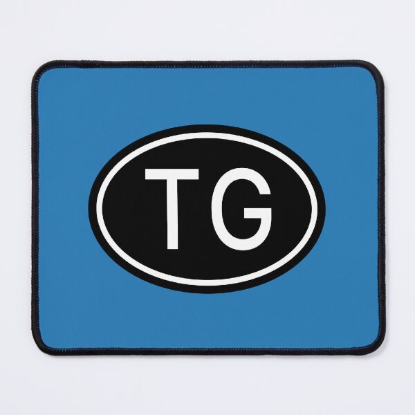 Item preview, TG Initials Monogram Oval White Letters designed and sold by Jeallan Designs.