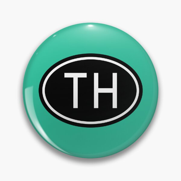 Item preview, TH Initials Monogram Oval White Letters designed and sold by Jeallan Designs.