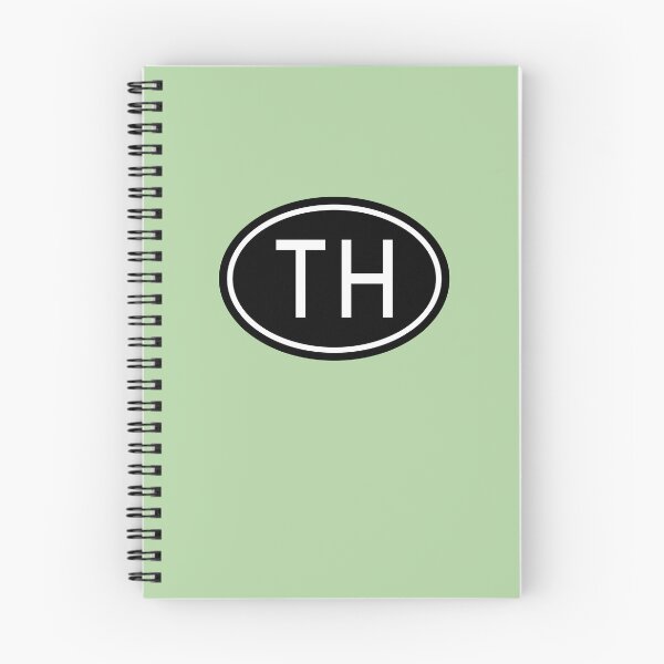 Item preview, TH Initials Monogram Oval White Letters designed and sold by Jeallan Designs.