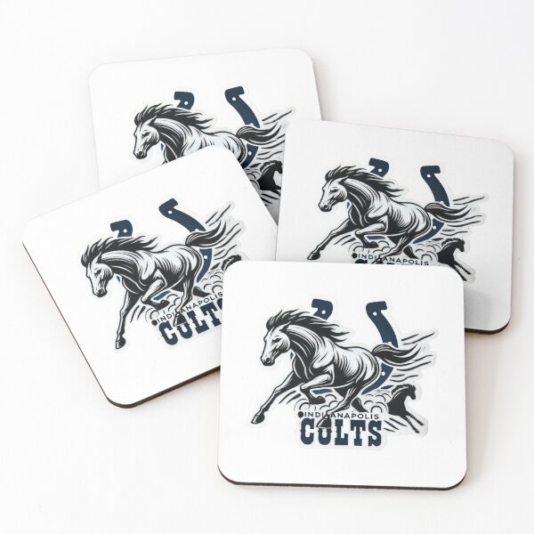 Aperçu de l'œuvre Cheval au galop des Indianapolis Colts créée et vendue par pixelpulsenyc.