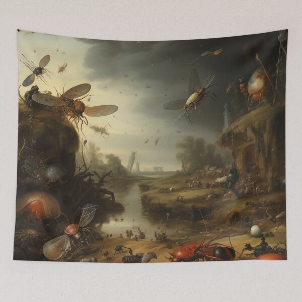 Item preview, Insect Uprising in a Dystopian Landscape designed and sold by landletsy.