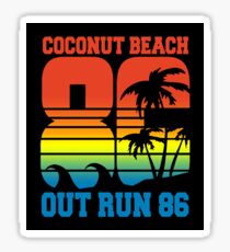 OUT RUN 86 - COCONUT BEACH - STAGE 1 Sticker