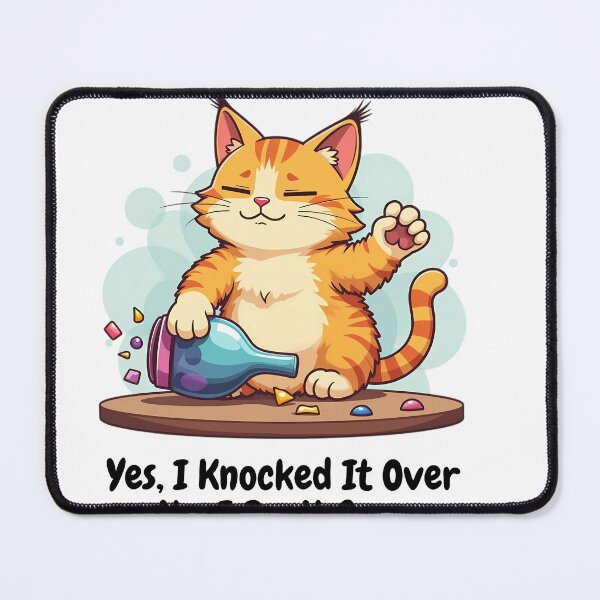 Item preview, Lazy Cat Tipping Bottle - Fun Cartoon Illustration designed and sold by sadman73.