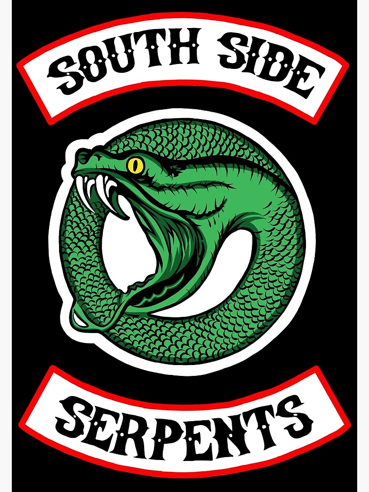 Riverdale Southside Serpents Inspired On The Back New Round Circle Logo Greeting Card By Theclassynerd Redbubble