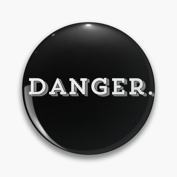 Item preview, Danger (black background) minimalist designed and sold by DesignCollectiv.