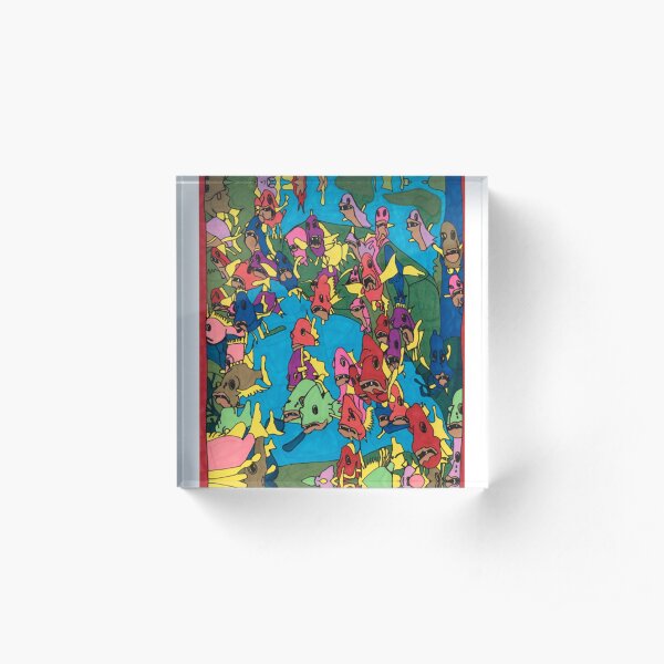 Piranha Place Acrylic Block