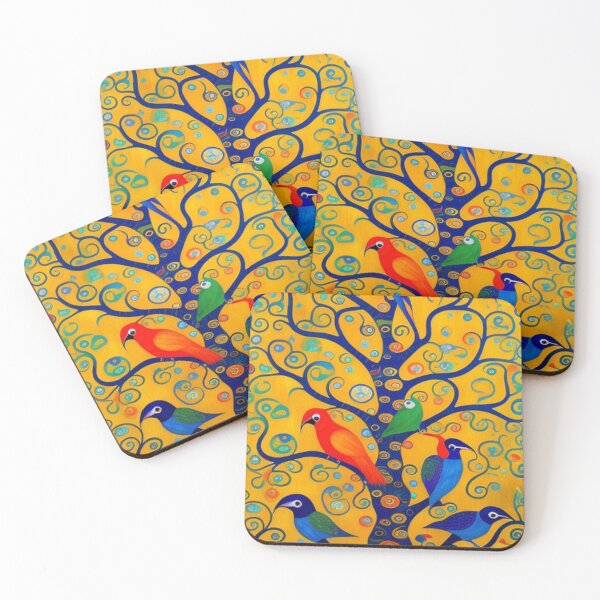 Item preview, Abstract Exotic Birds Art  designed and sold by TheDarkWardrobe.