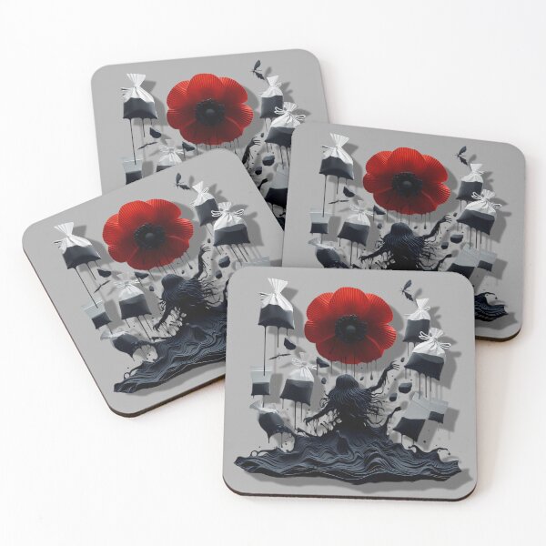 Item preview, Surreal Addiction Horror Poppy Opiate Drugs Poppies Woman Dark designed and sold by SomniferumWars.