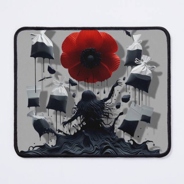 Item preview, Surreal Addiction Horror Poppy Opiate Drugs Poppies Woman Dark designed and sold by SomniferumWars.