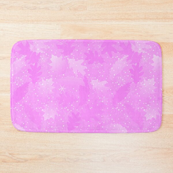 Item preview, Swirling Leaves in Snow at Night Pink designed and sold by Art in My Loft.