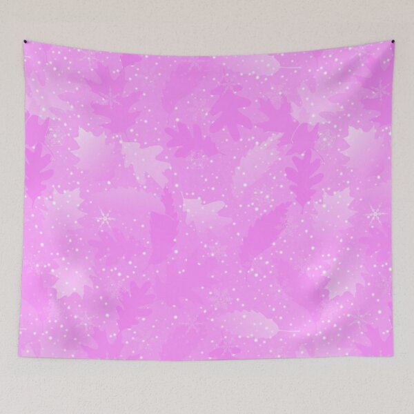 Item preview, Swirling Leaves in Snow at Night Pink designed and sold by Art in My Loft.