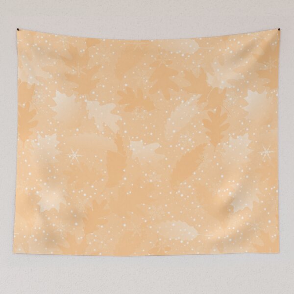 Item preview, Swirling Leaves in Snow at Night Soft Orange designed and sold by Art in My Loft.