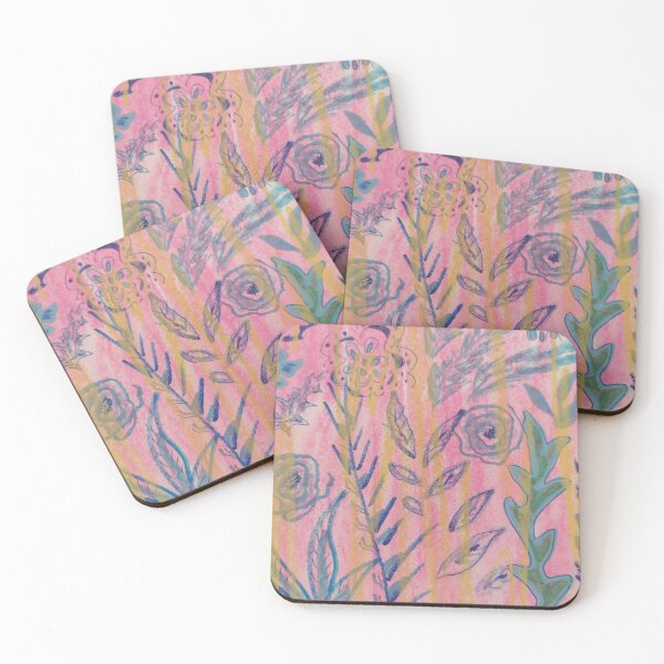 Item preview, Garden in pink designed and sold by ArtbyColleen.